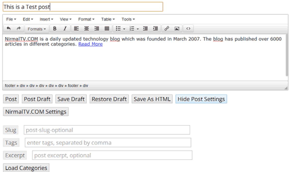 Pubblicare articoli su Wordpress direttamente da Google Chrome con WP Write - 