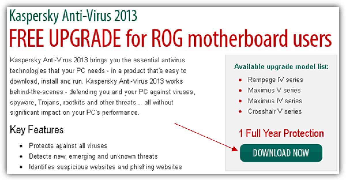 Come attivare Kaspersky AntiVirus 2013 legalmente per 1 anno - 