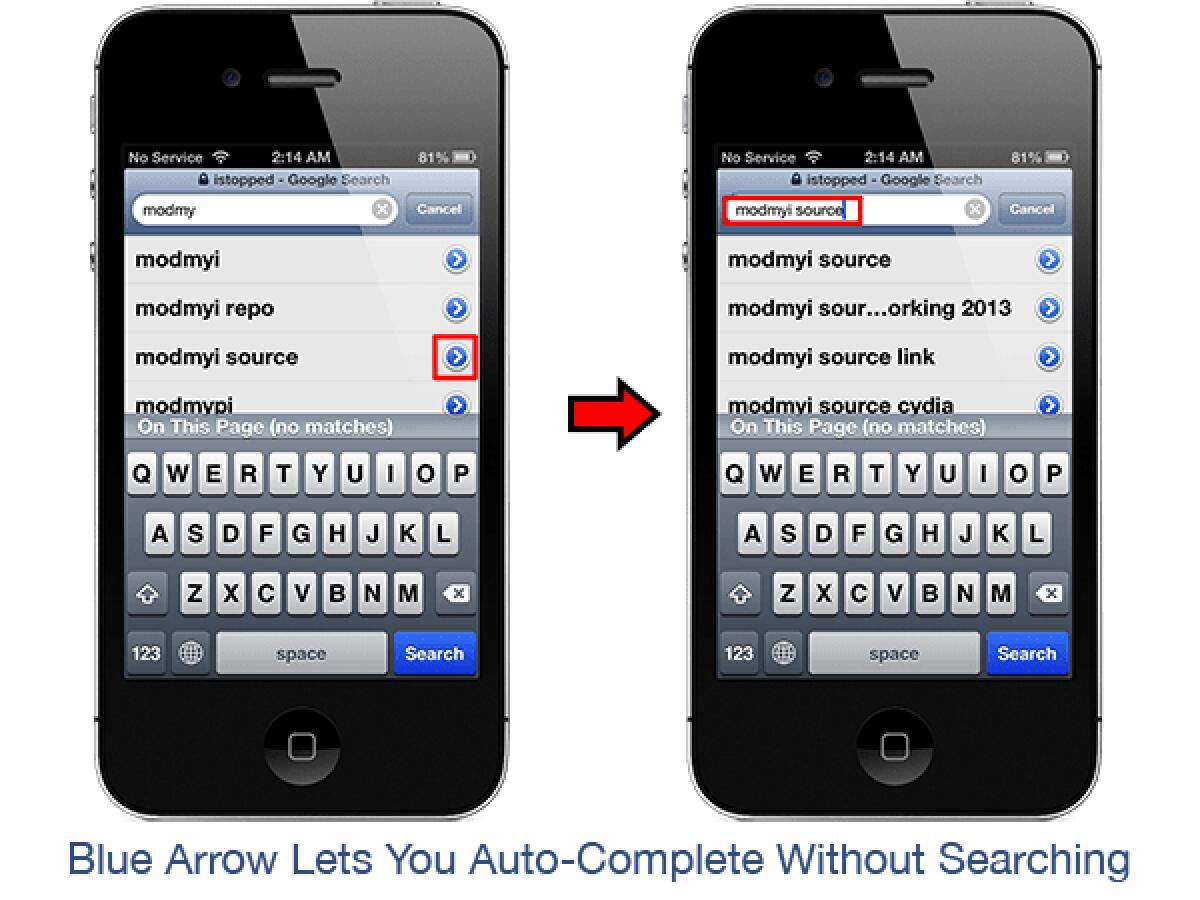 Platinum, il tweak per avere l'autocompletamento nella ricerca di Safari su iPhone, iPod e iPad - 