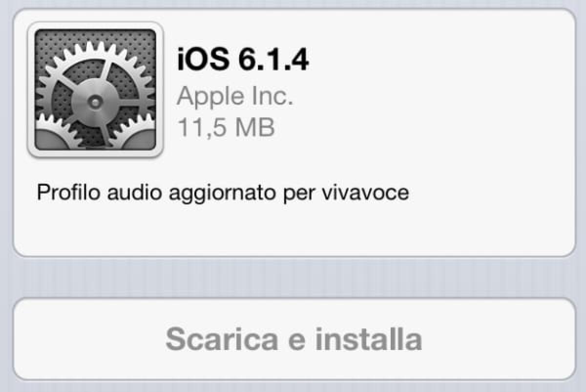È disponibile IOS 6.1.4 per iPhone 5. Conviene aggiornare il proprio iPhone 5? - 