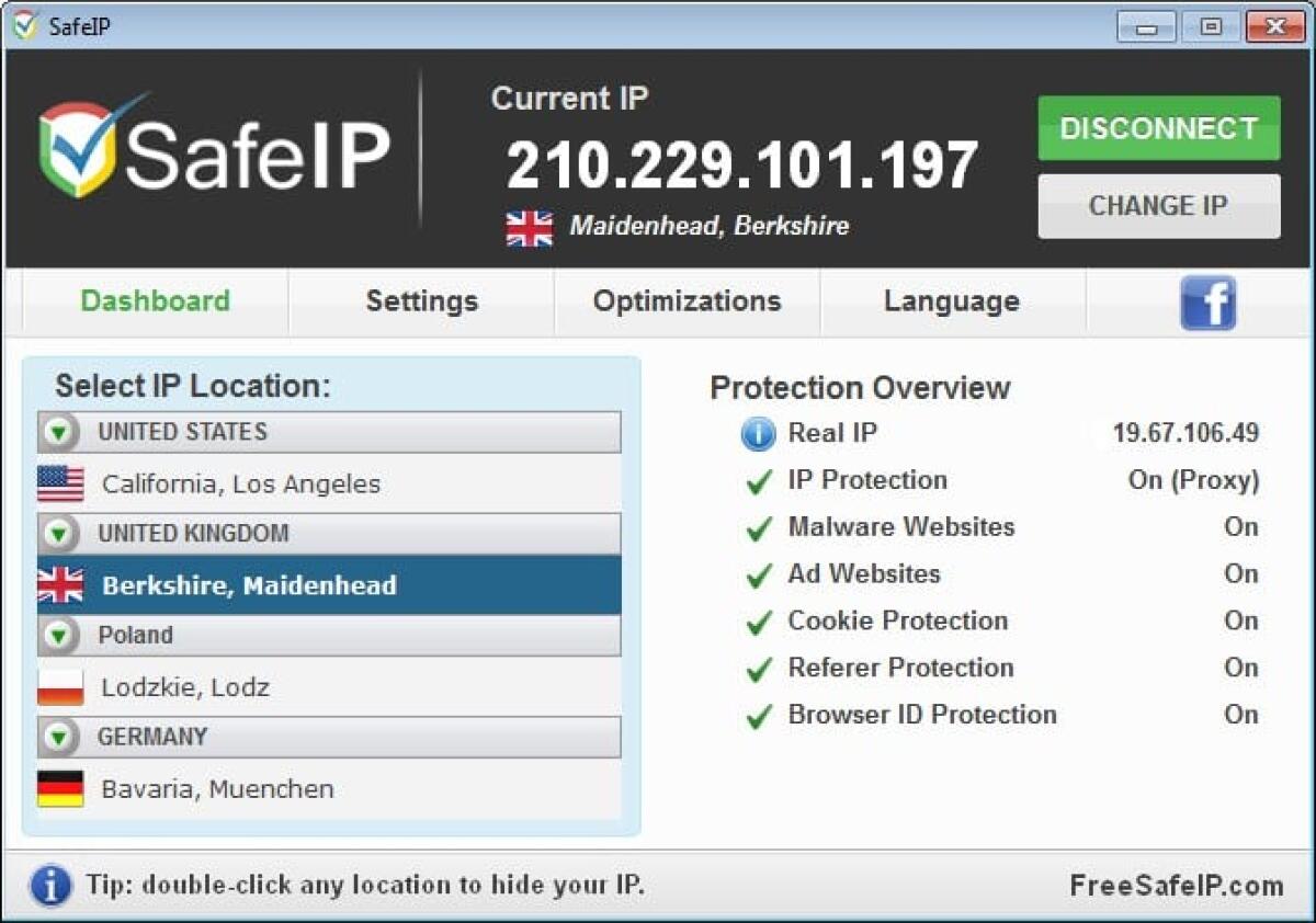 SafeIP: nascondere indirizzo IP e navigare anonimi su internet - 