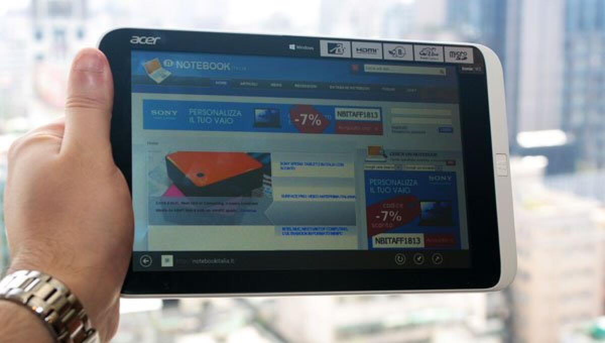 Acer Iconia W3 è ufficiale: tablet Windows 8 e 8 pollici da 330€ - 