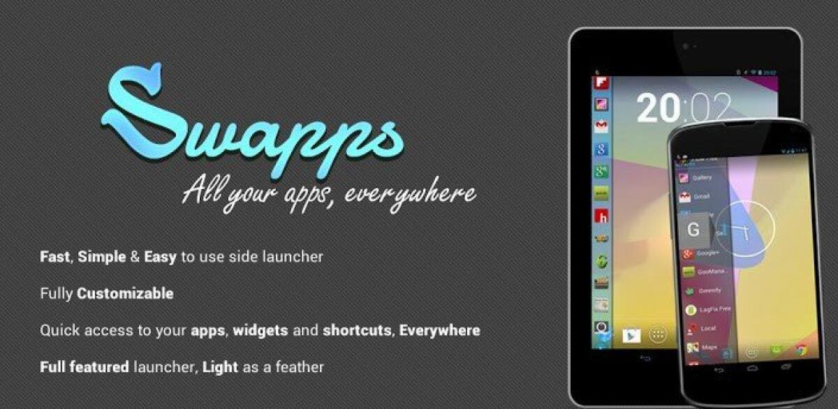 Swapps Full Gratis: Comoda barra laterale con scorciatoie App [Android App del Giorno - 100% Gratis] - 