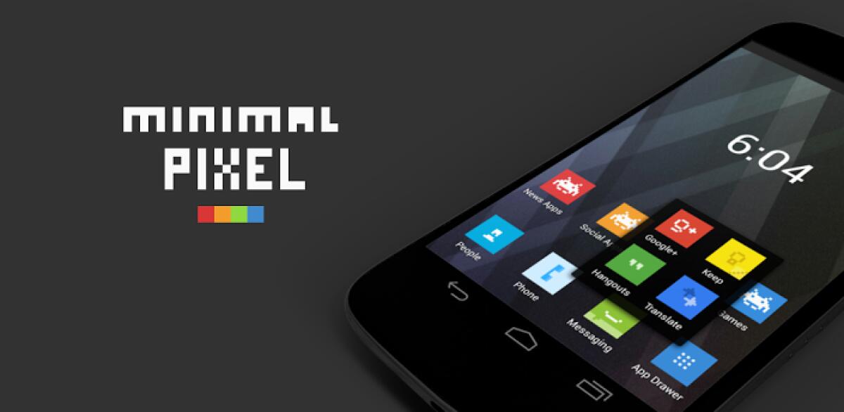 Migliori Temi e Icon Pack per Android: Minimal Pixel Icon Pack  (Nova Apex Go Theme) - 