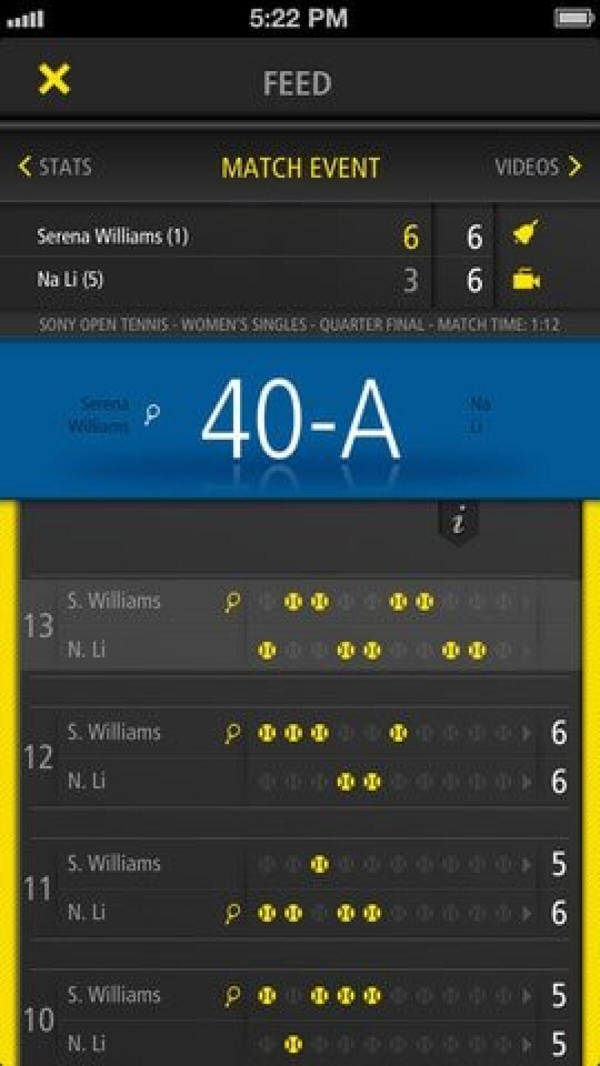 Live Score Tennis: Ecco come avere i Risultati di Tennis in Diretta su iOS [App Store] - 