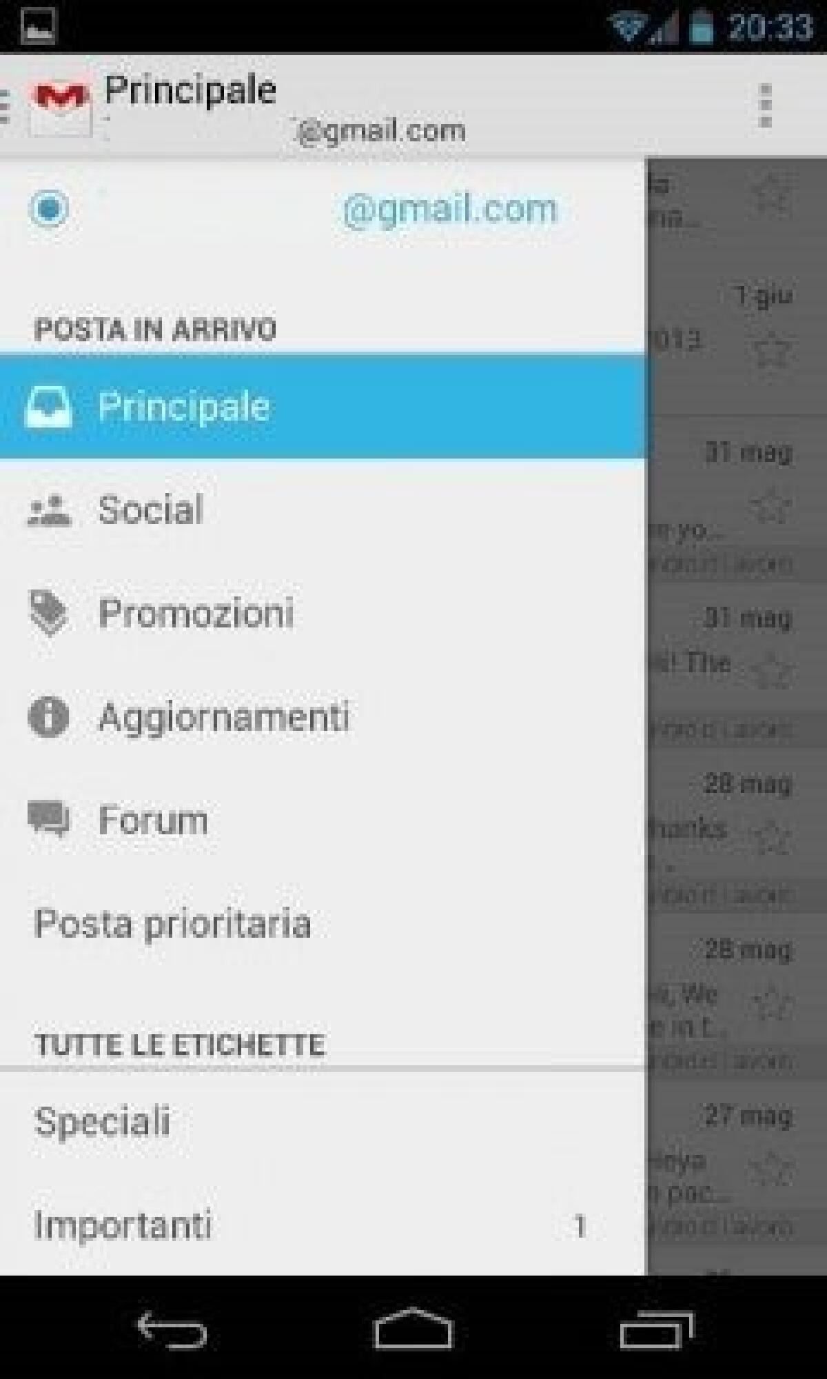 Download APK nuovo Gmail 4.5 per Android - 