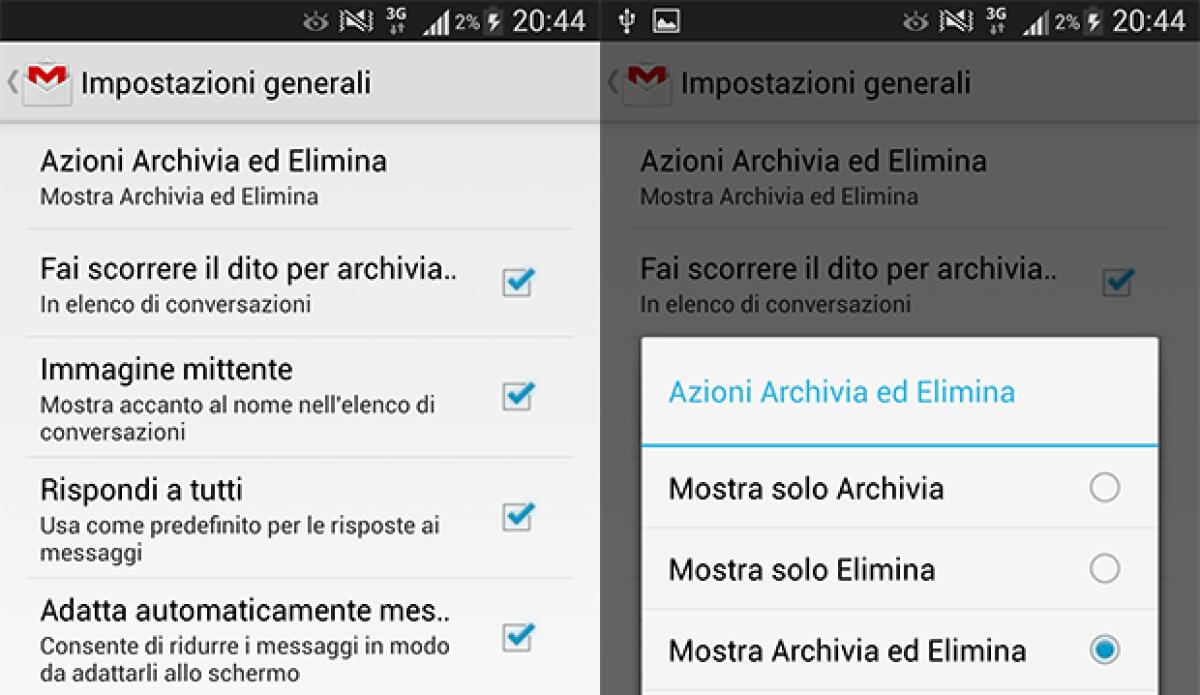 Come riattivare il tasto Elimina nel nuovo Gmail per Android - 