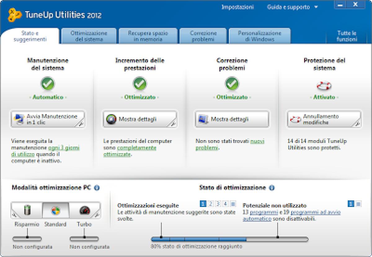 TuneUp Utilities 2012 Gratis con Licenza: Applica Temi Grafici, Ottimizza e Velocizza Windows facilmente [Windows App] - 