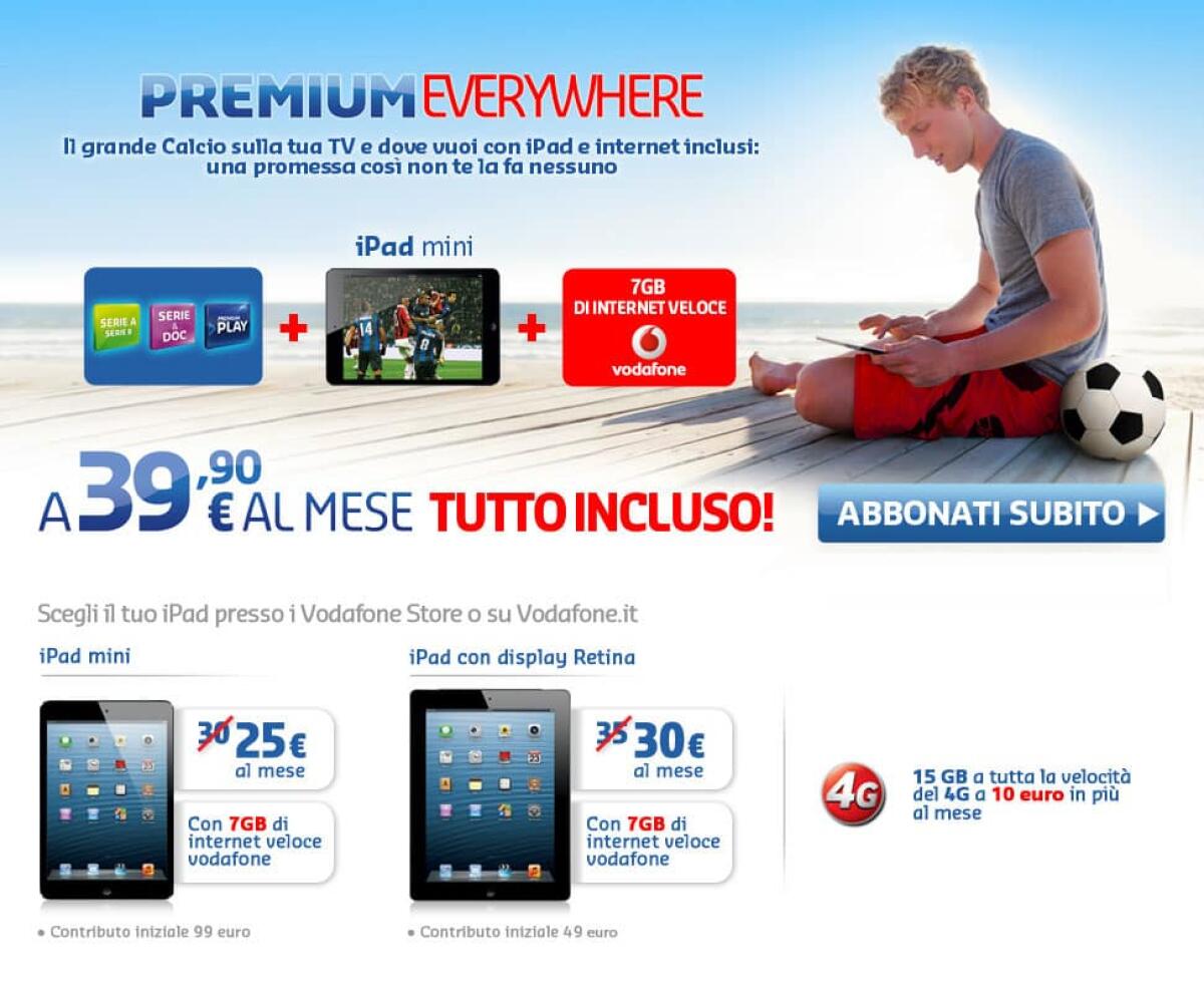 Premium Everywhere: ecco la nuova promozione di Vodafone e Mediaset Premium - 