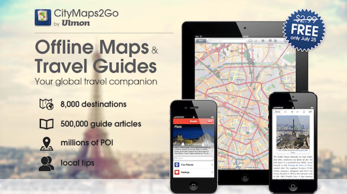 CityMaps2Go: Gratis solo per oggi Mappe Offline e Guida Turistica [iPhone, iPad e iPod] - 