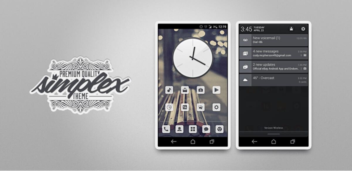Migliori Temi e Icon Pack per Android: Simplex (solo per Theme Chooser e CyanogenMod) - 