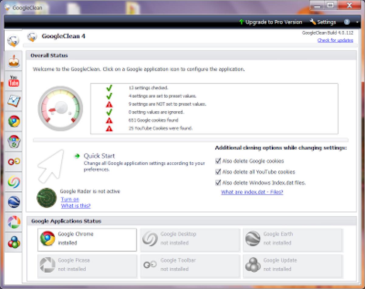 Google Clean Gratis con Licenza: Impedisci a Google di tracciare le tue abitudini su Internet [Windows App] - 