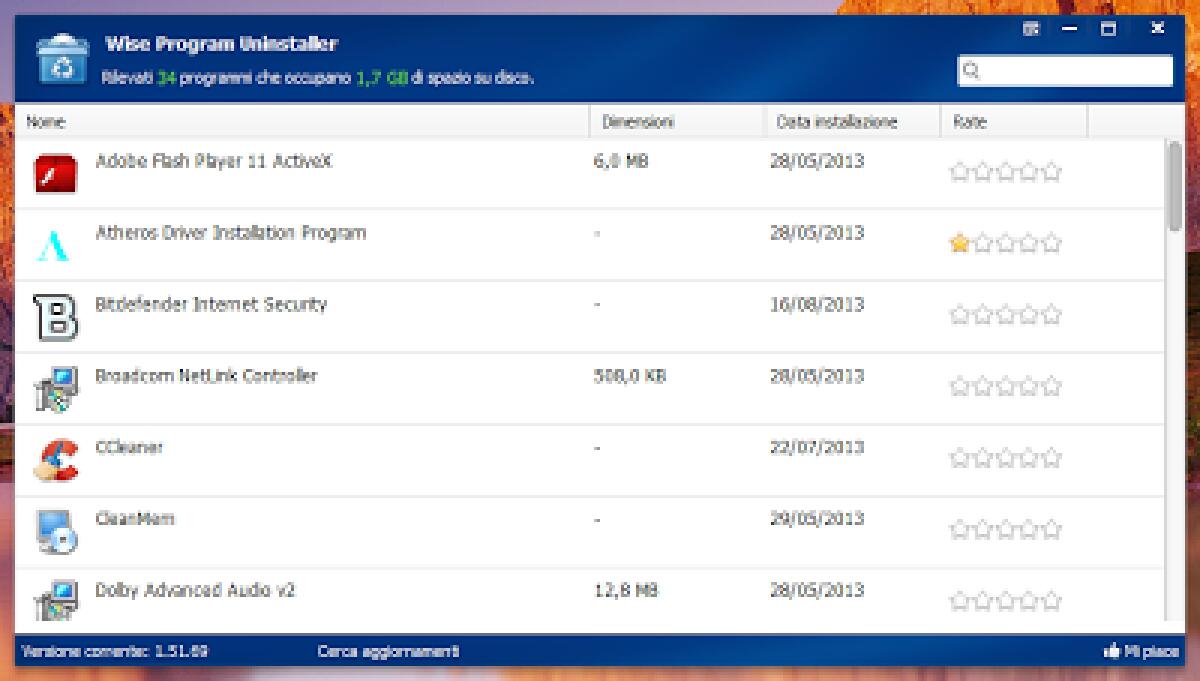 Wise Program Uninstaller 1.51.69 Free: Disinstalla facilmente le applicazioni da Windows [Windows App] - 
