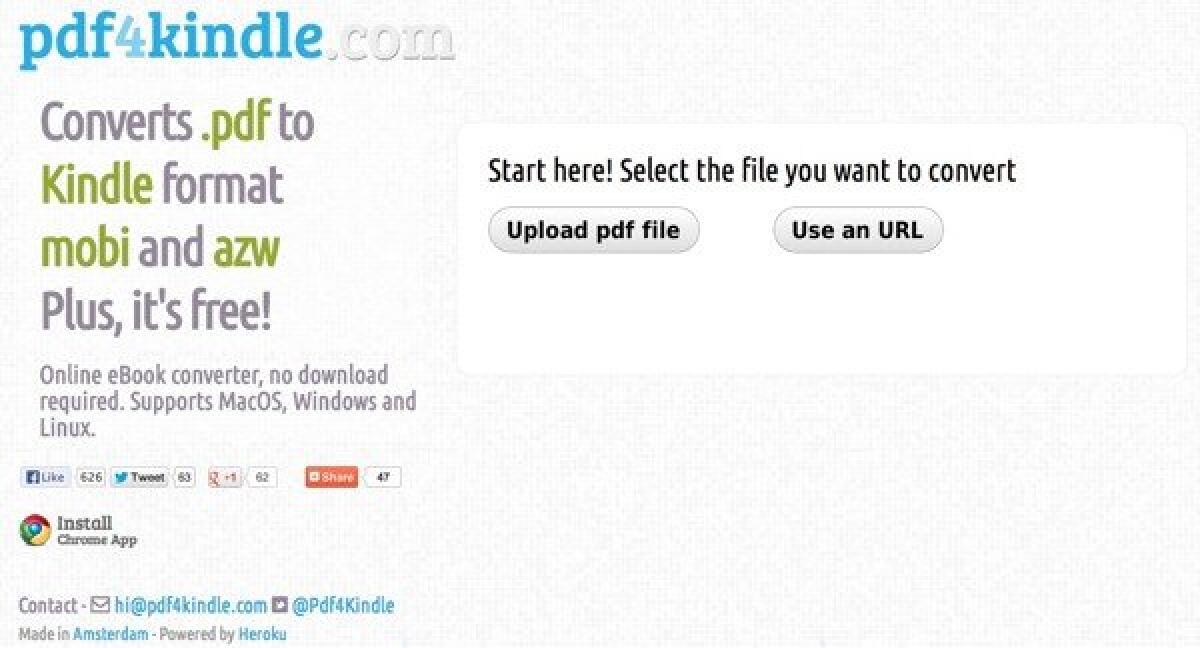 PDF4Kindle: convertire file PDF in formato Kindle e mobi - 