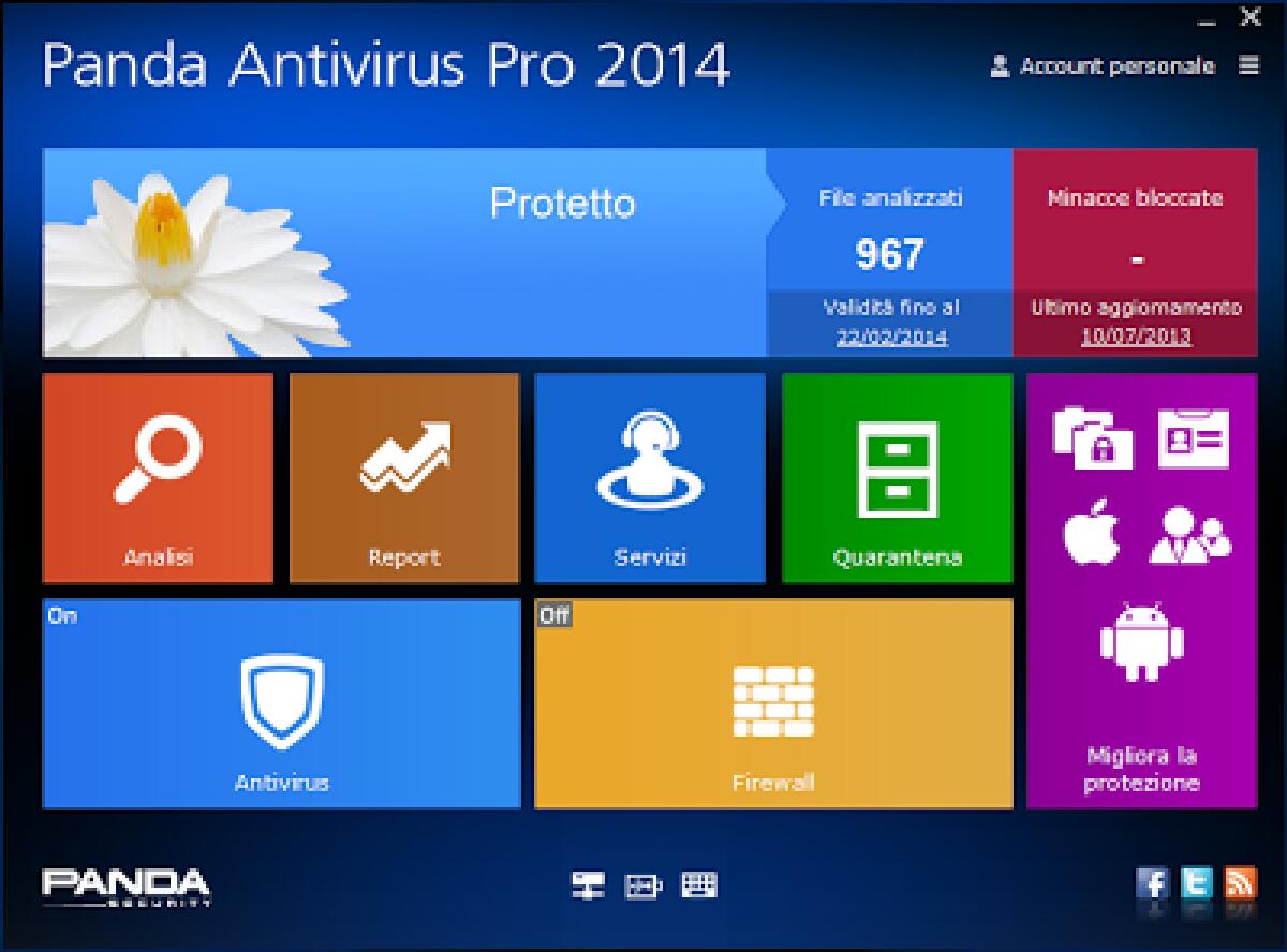Panda Antivirus Pro 2014 Gratis con Licenza per 6 Mesi: Proteggi il tuo Computer da Virus e minacce informatiche [Windows App] - 