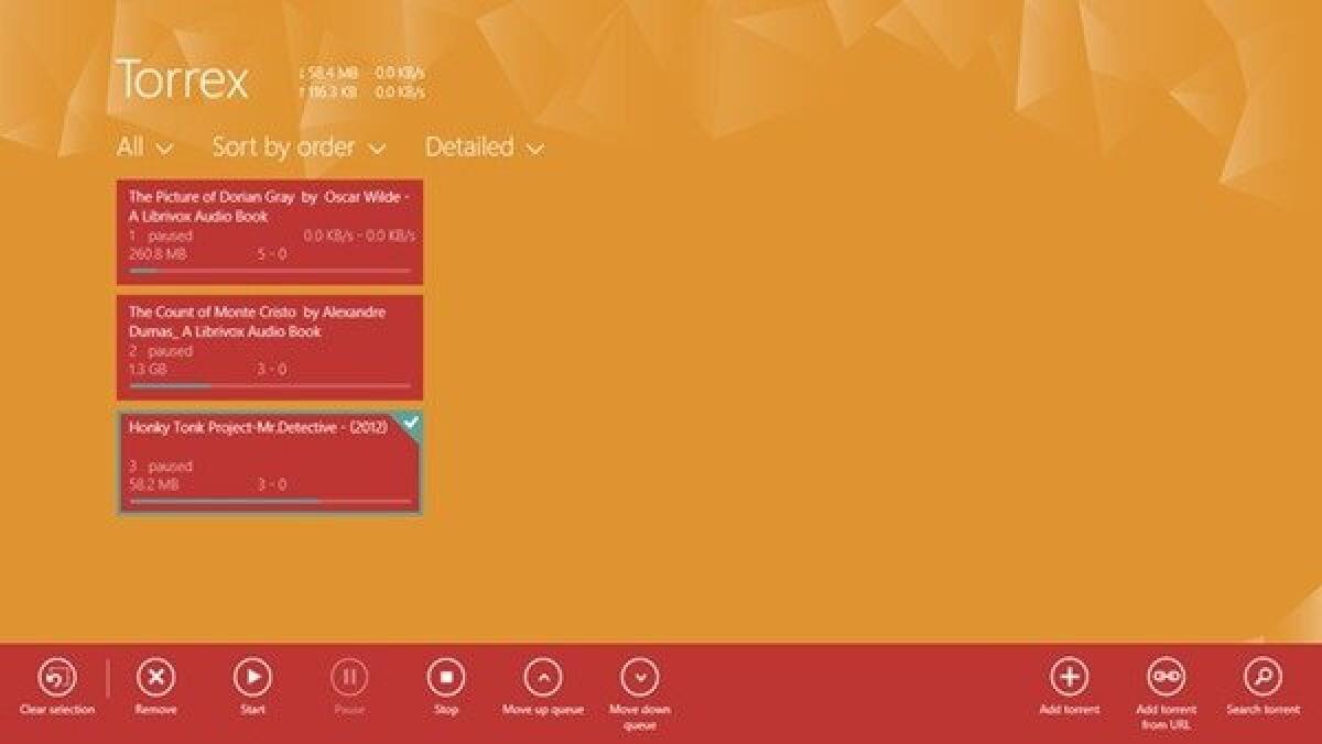 Torrex è un client BitTorrent per Windows 8 e Windows 8 RT - 