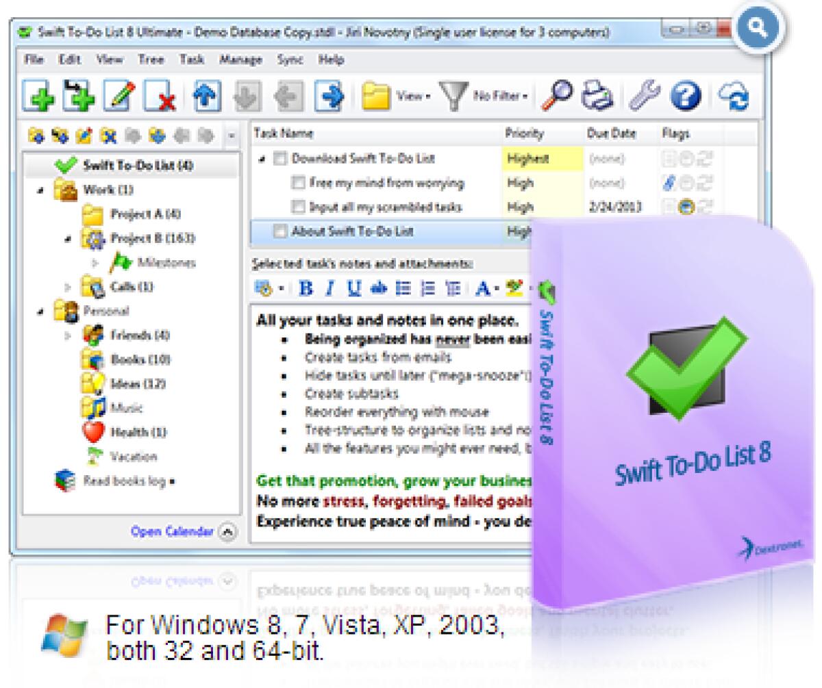 Swift To-Do List 8.058 Home Gratis con Licenza: Organizza i tuoi impegni in modo semplice ed efficace [Windows App] - 