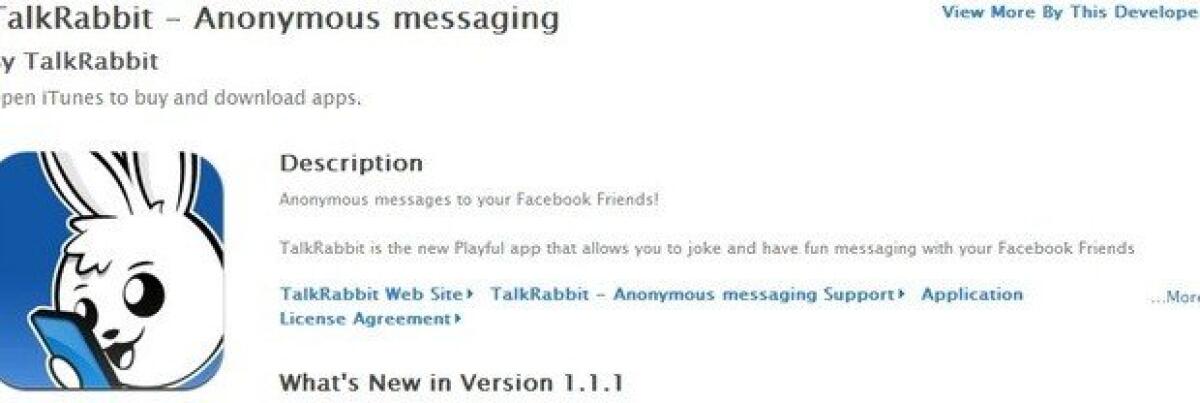 Come inviare messaggi anonimi su Facebook con TalkRabbit per iPhone e Android - 