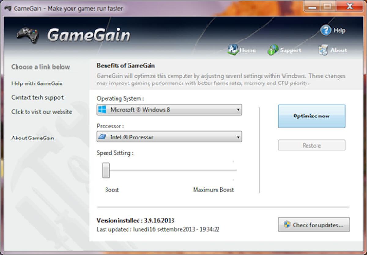 GameGain 3 Gratis con Licenza: Programma per Velocizzare Windows quando Giochi [Windows App] - 