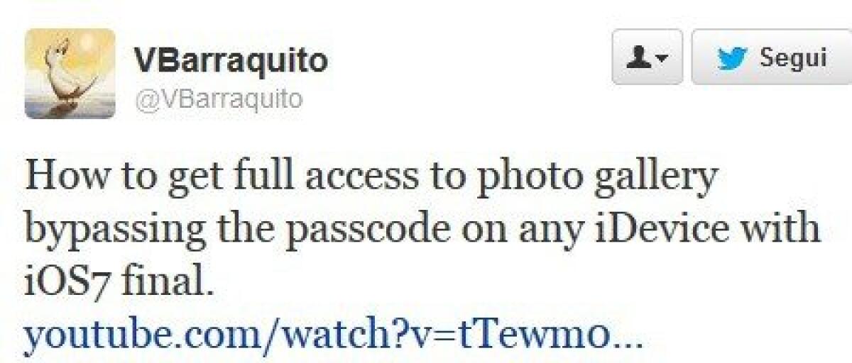 BUG iOS 7: Come aggirare la LockScreen protetta da Passcode per accedere a Foto e Mail - 