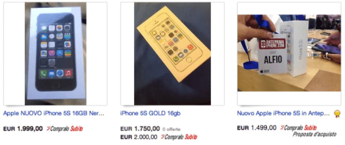 Tutti matti per l'iPhone 5S, in vendita su eBay anche a 2000€ - 