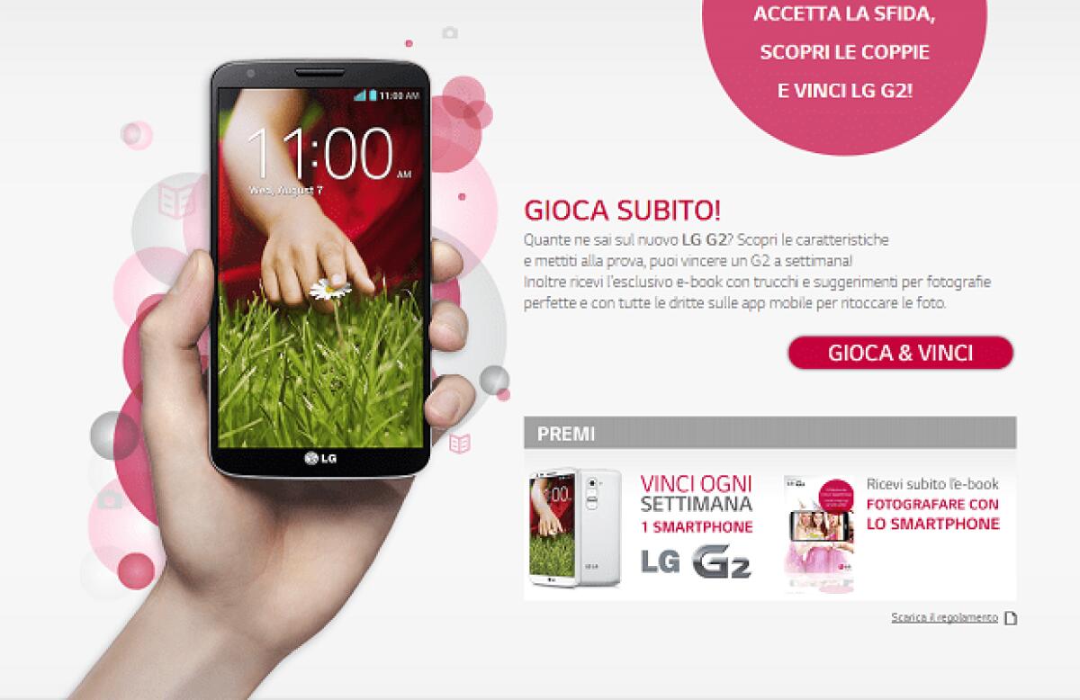 Vinci un LG G2 a settimana per 4 settimane con il nuovo concorso di LG - 