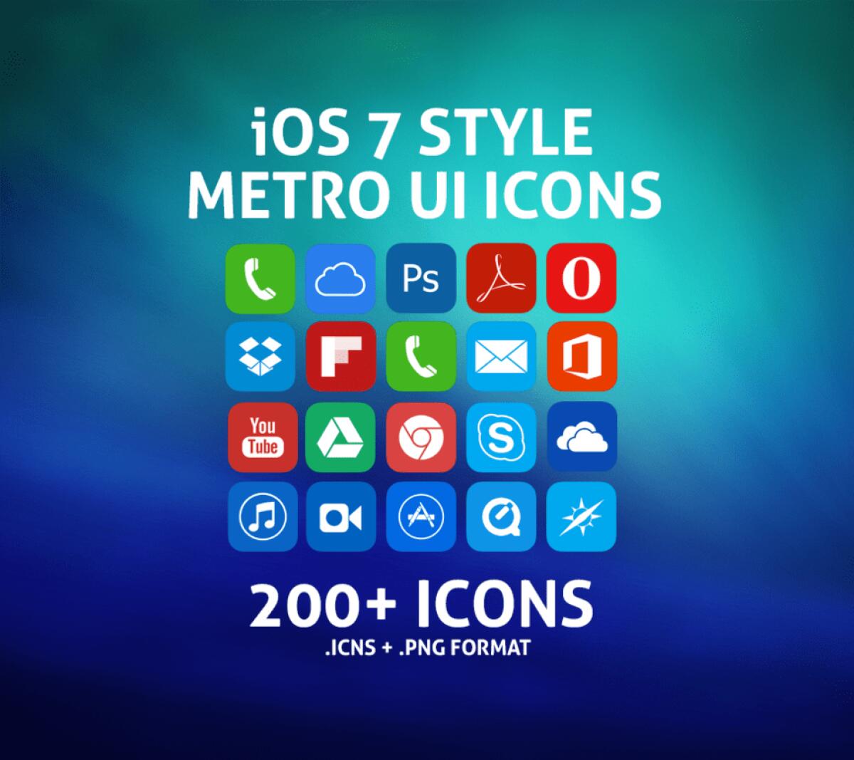 iOS 7 Style Metro UI Icons: Ottimo set di Icone in Stile Metro UI-iOS7 - 