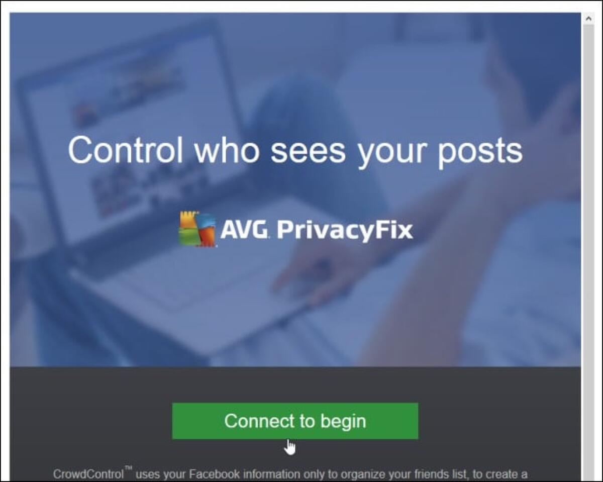 Controlla chi può leggere i tuoi post di Facebook con AVG PrivacyFix CrowdControl - 