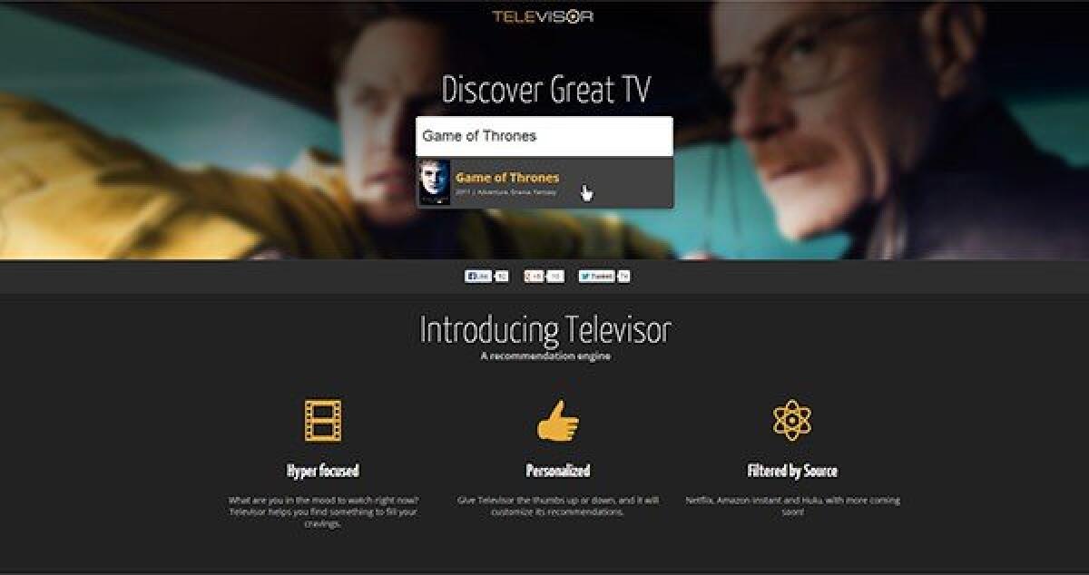 Con Televisor scopri le serie TV che potrebbero piacerti - 