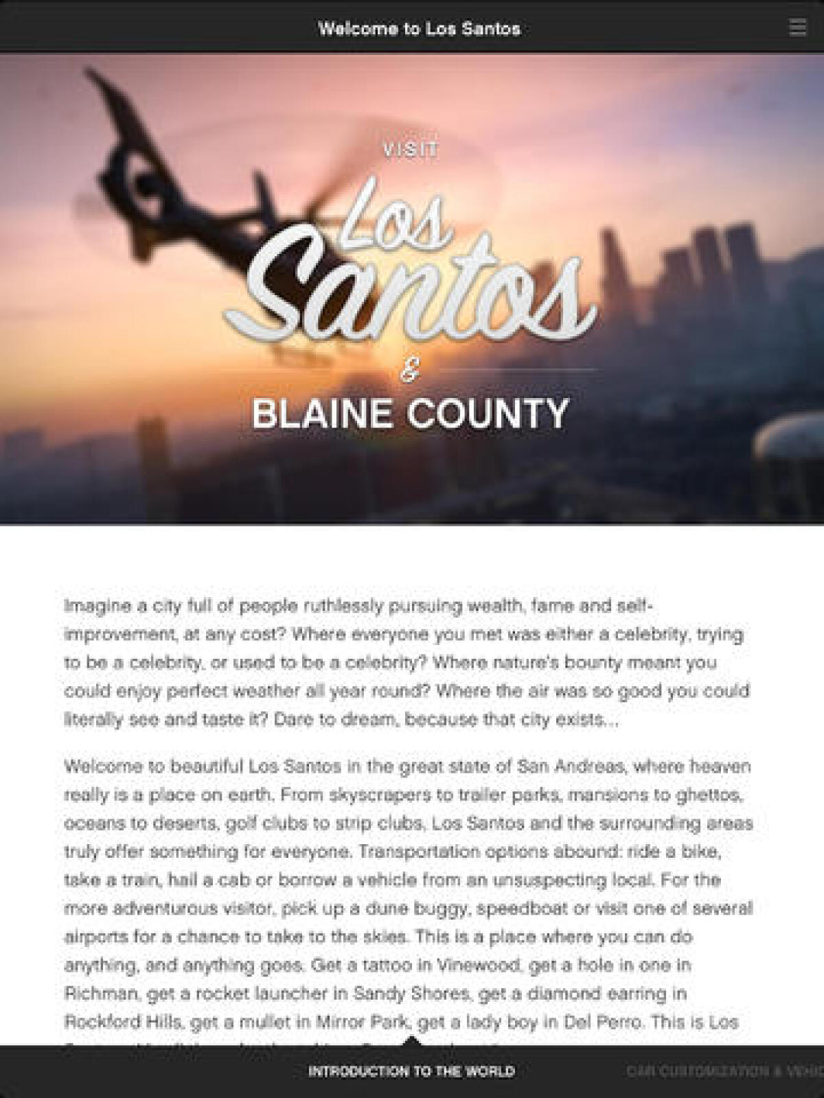 Disponibile il manuale utente di GTA V per iPad - 