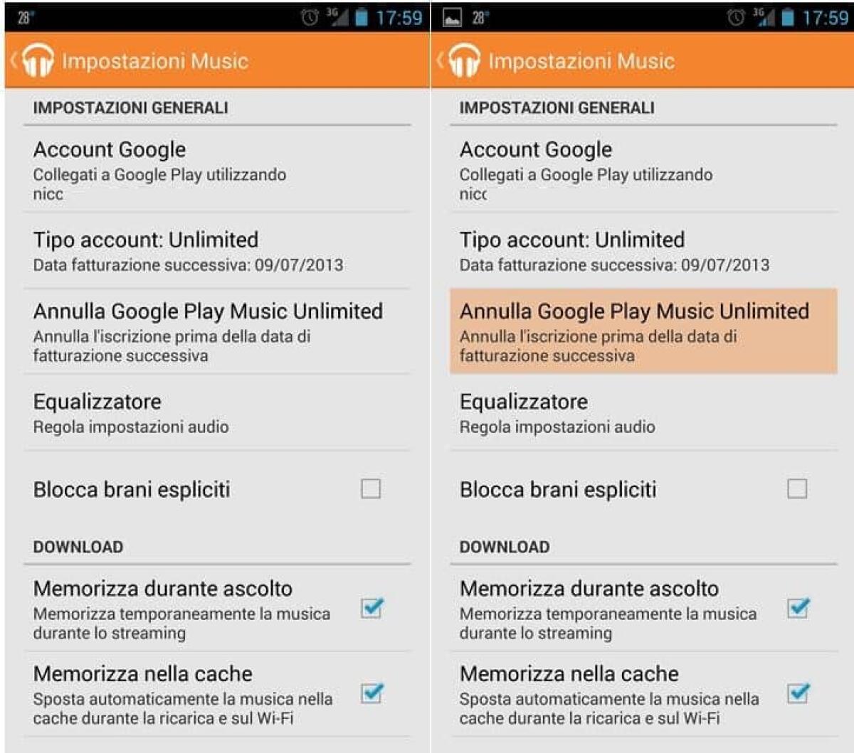 Come disattivare il rinnovo automatico di Google Music All Access - 