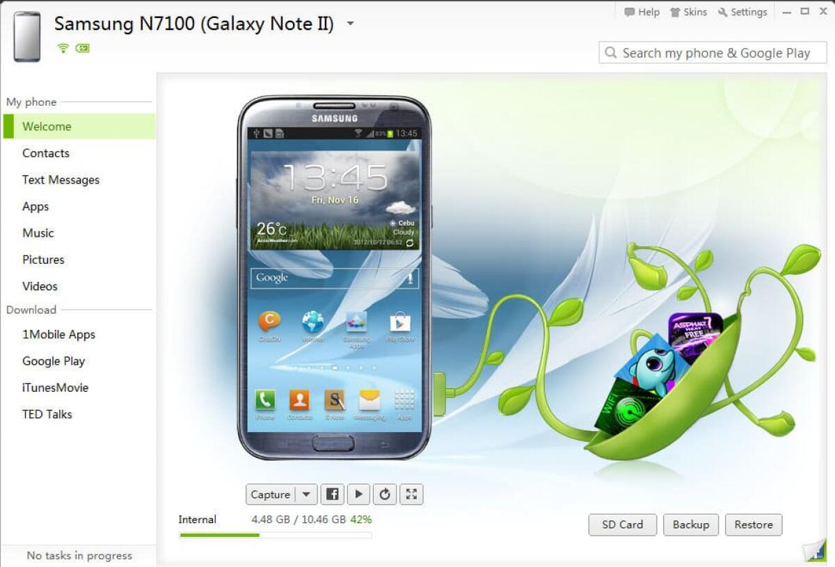 SnapPea: Miglior programma per Gestire lo smartphone Android da PC - 