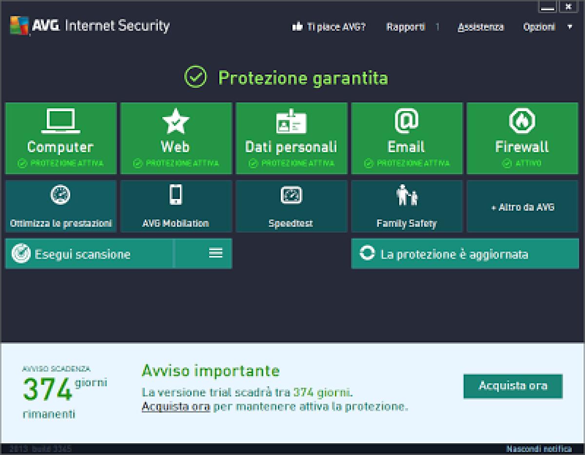 AVG Internet Security 2014 Gratis con Licenza di 1 Anno: Miglior Antivirus, Firewall e Internet Security per Windows oggi Gratis - 