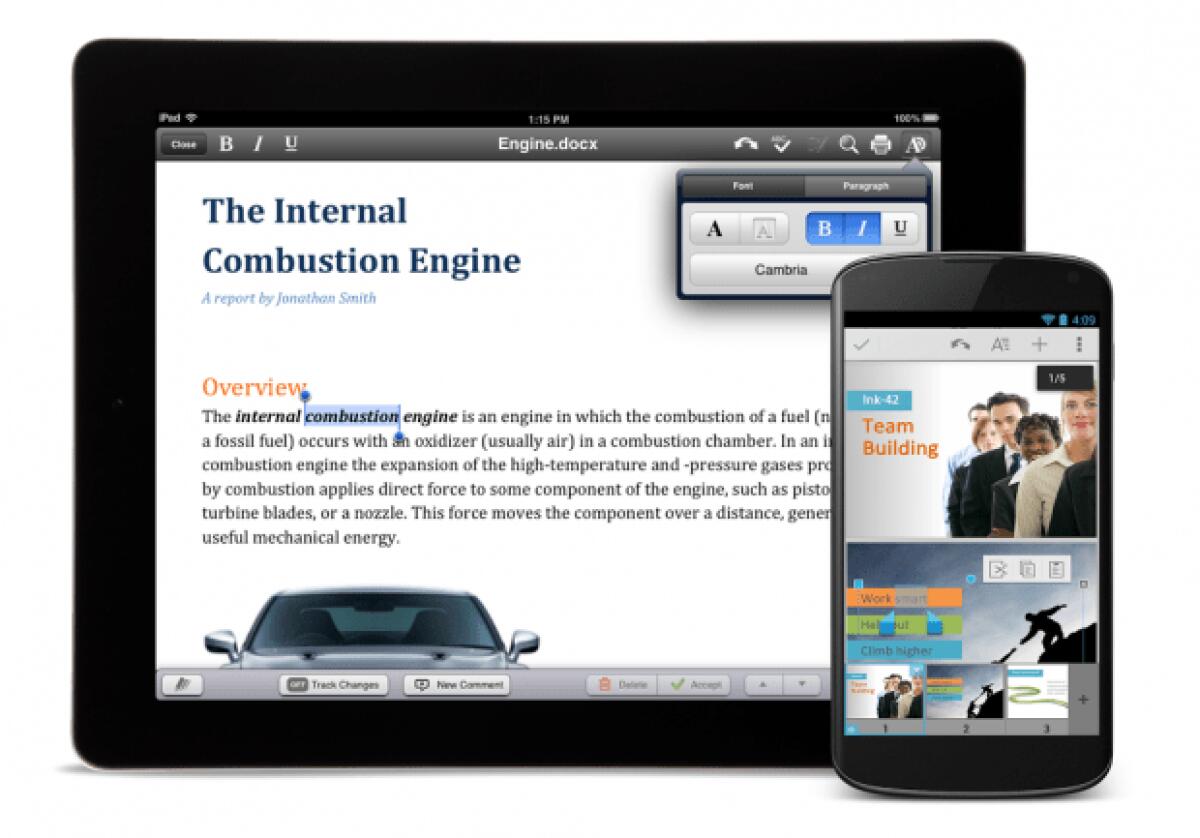 Migliori Programmi Android: QuickOffice disponibile al download gratis da Google - 