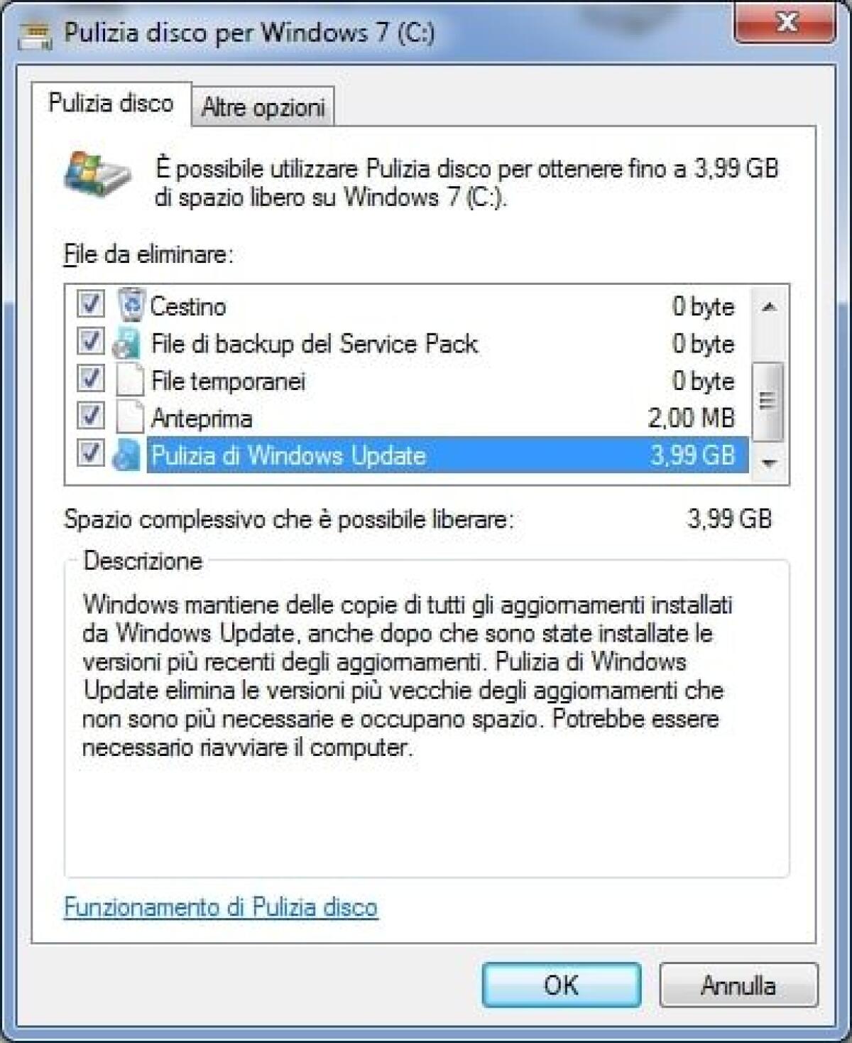 Come recuperare spazio su Windows 7 - 