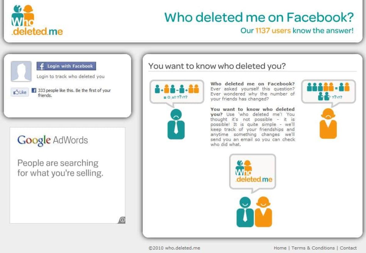 Scopri chi ti cancella dagli amici di Facebook con Who deleted me - 