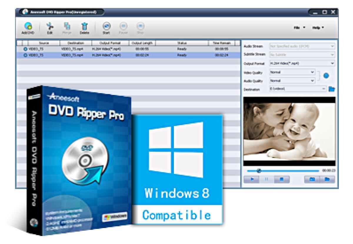 Aneesoft DVD Ripper Pro 3.6 Gratis con Licenza: Estrarre e convertire DVD in molti formati come AVI, DivX ma anche per PS3, PSP, iPhone e Smartphone Android [Windows App] - 