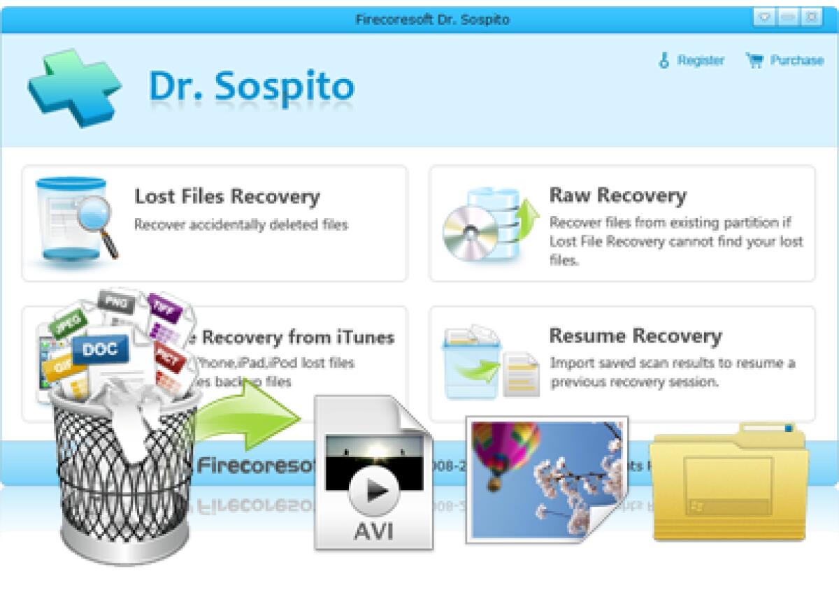 Firecoresoft Dr. Sospito 1.03 Gratis con Licenza: Recuperare file persi o cancellati da Hard Disk e memorie Fotocamere o Smartphone [Windows App] - 