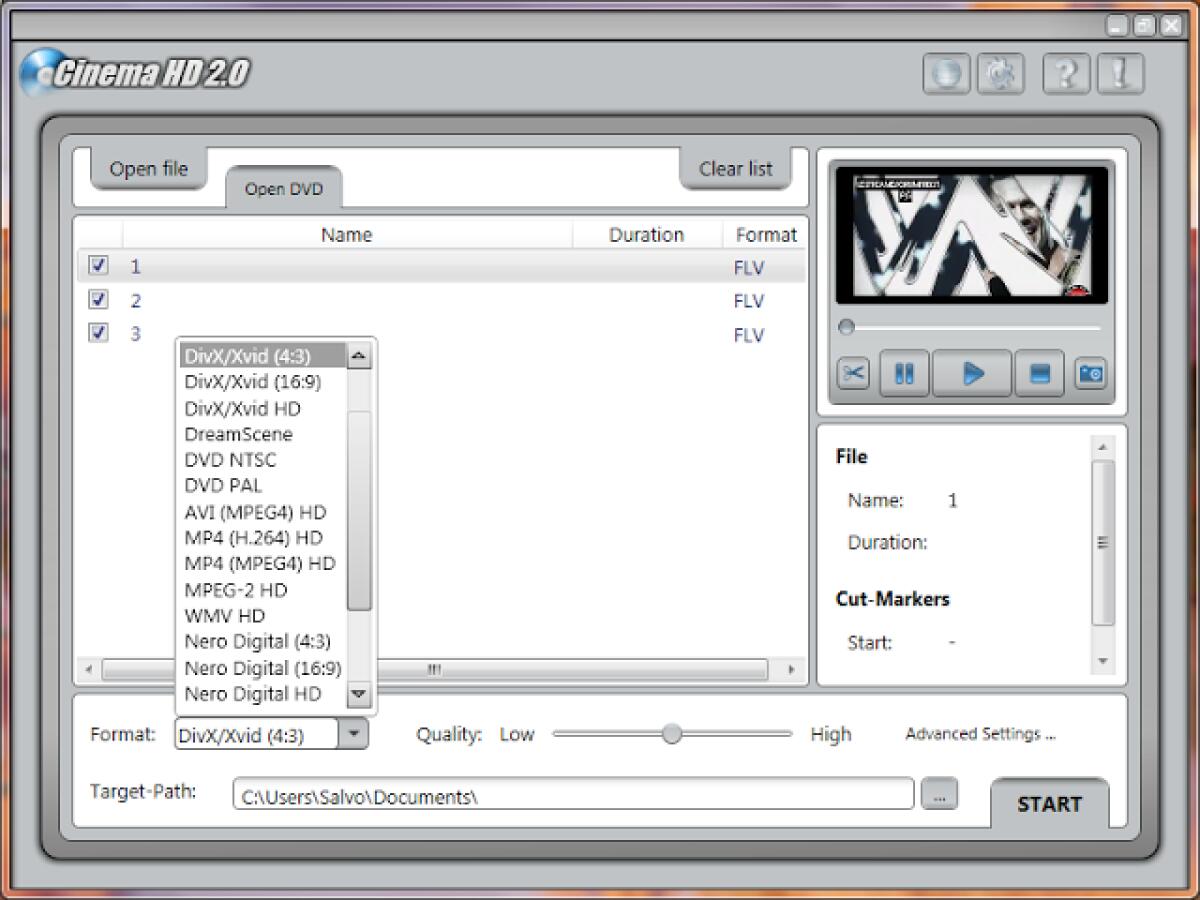 CinemaHD 2.0 Gratis con Licenza: Convertire Video in tantissimi formati [Windows App] - 
