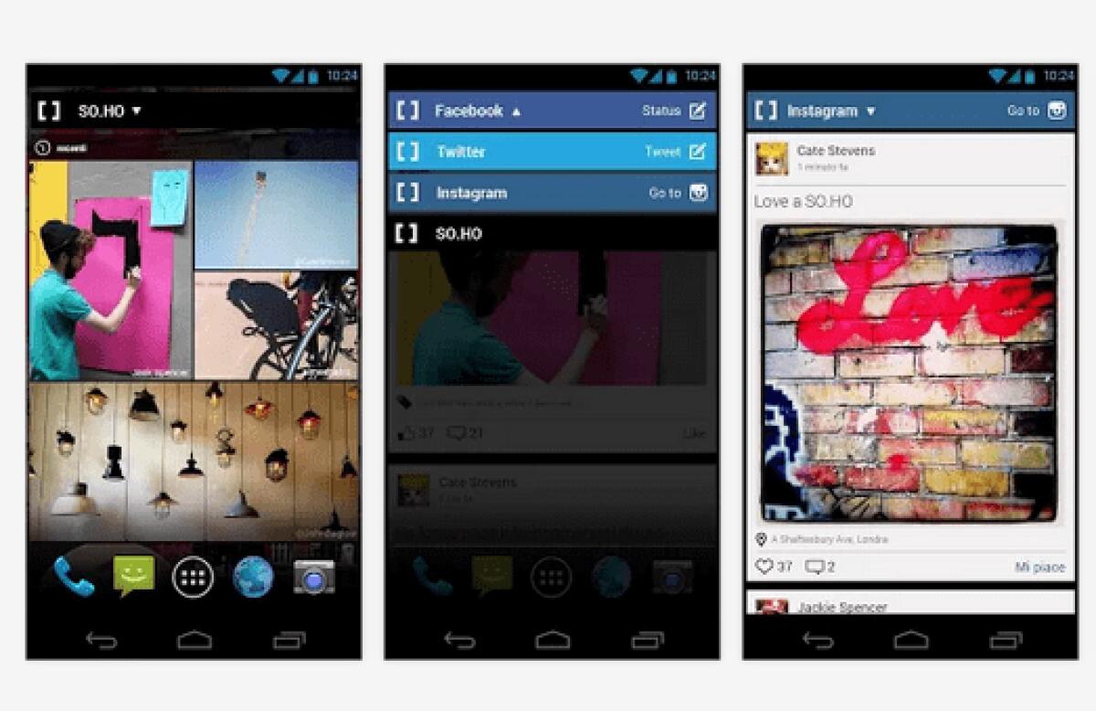 Migliori Programmi Android: So.Ho, per gestire Facebook, Twitter e Instagram dalla homescreen - 