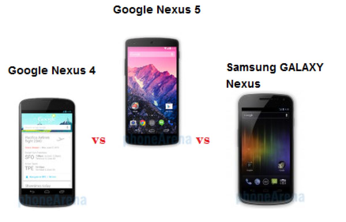 Nexus Fight: Google Nexus 5 vs Nexus 4 vs Galaxy Nexus - 