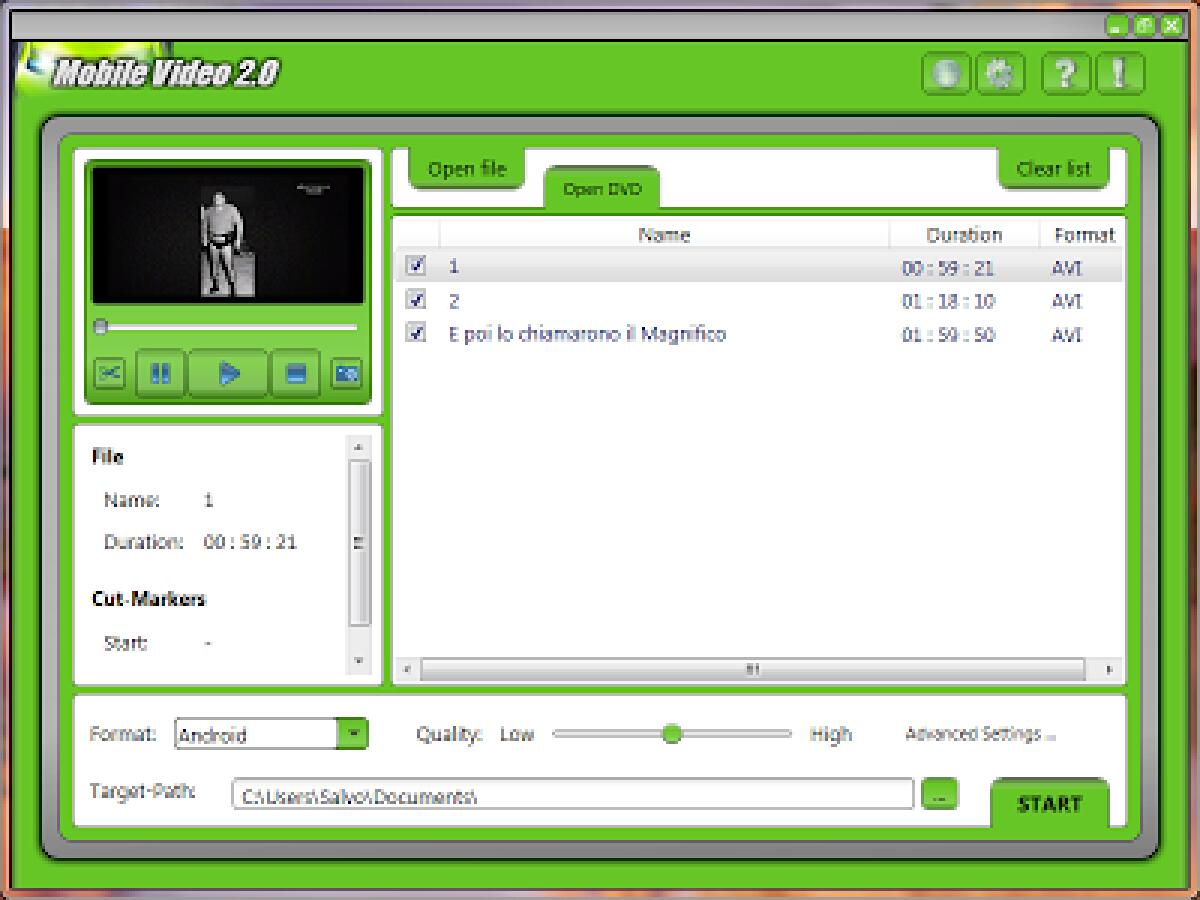 Mobile Video 2 Gratis con Licenza: Converti DVD gratis in tantissimi formati diversi su Windows - 