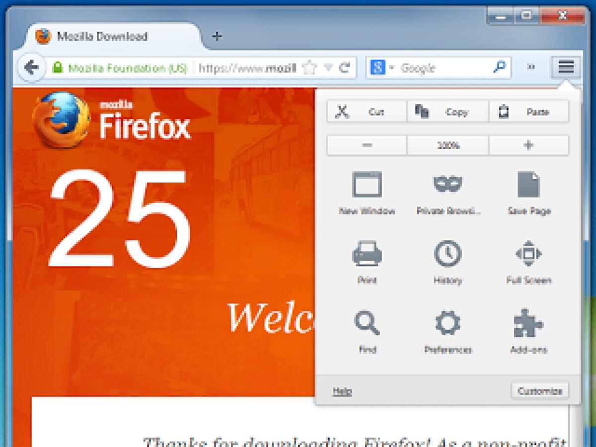 Velocizzare Firefox dopo l'aggiornamento alla versione 25 - 