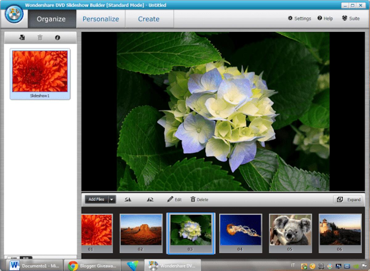 Wondershare DVD Slideshow Builder Standard gratis: Creare splendide presentazioni con le vostre foto su Windows - 