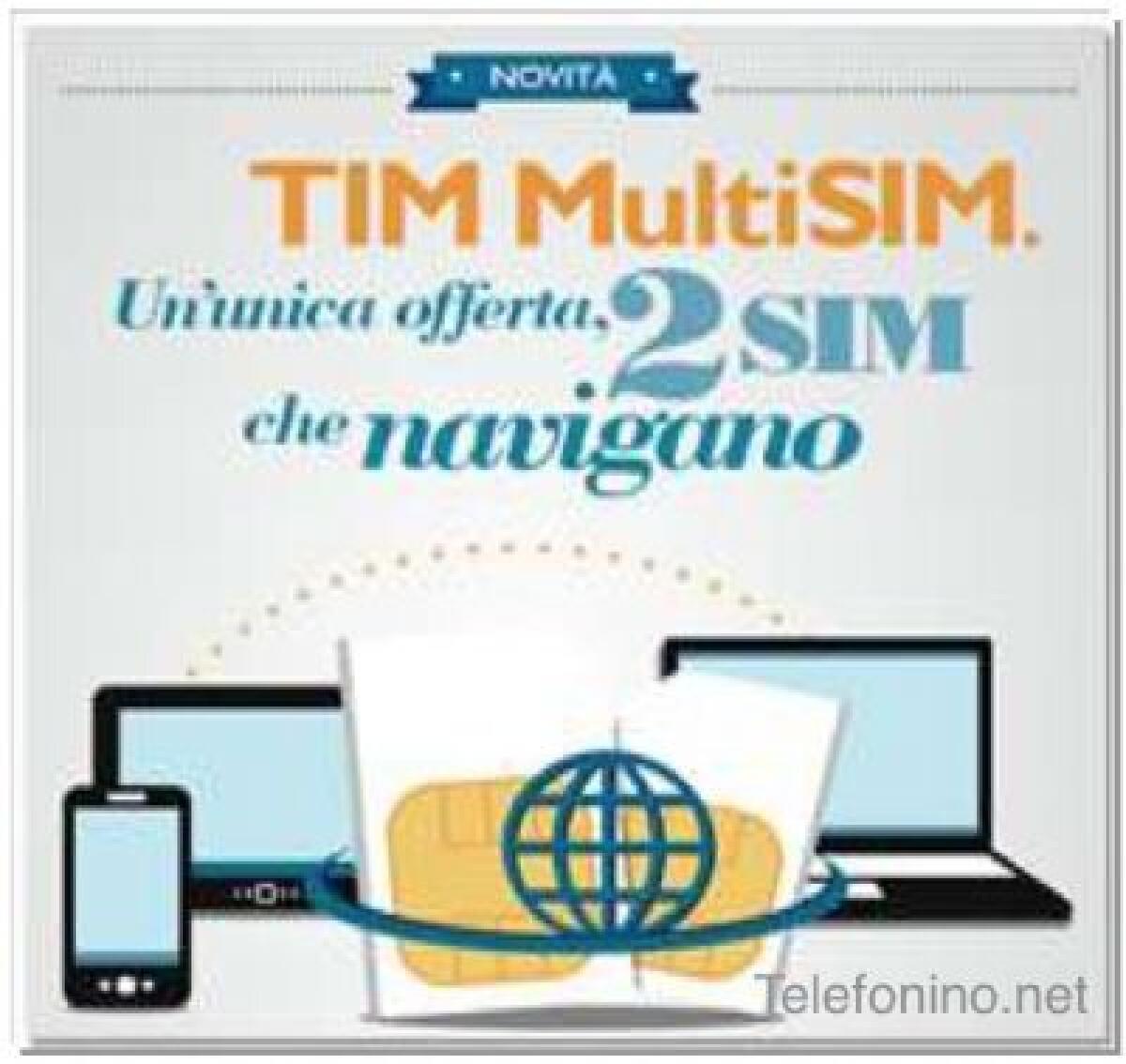 TIM MultiSIM: l'opzione per condividere i GB per navigare su Smartphone, Tablet e PC tra due SIM - 