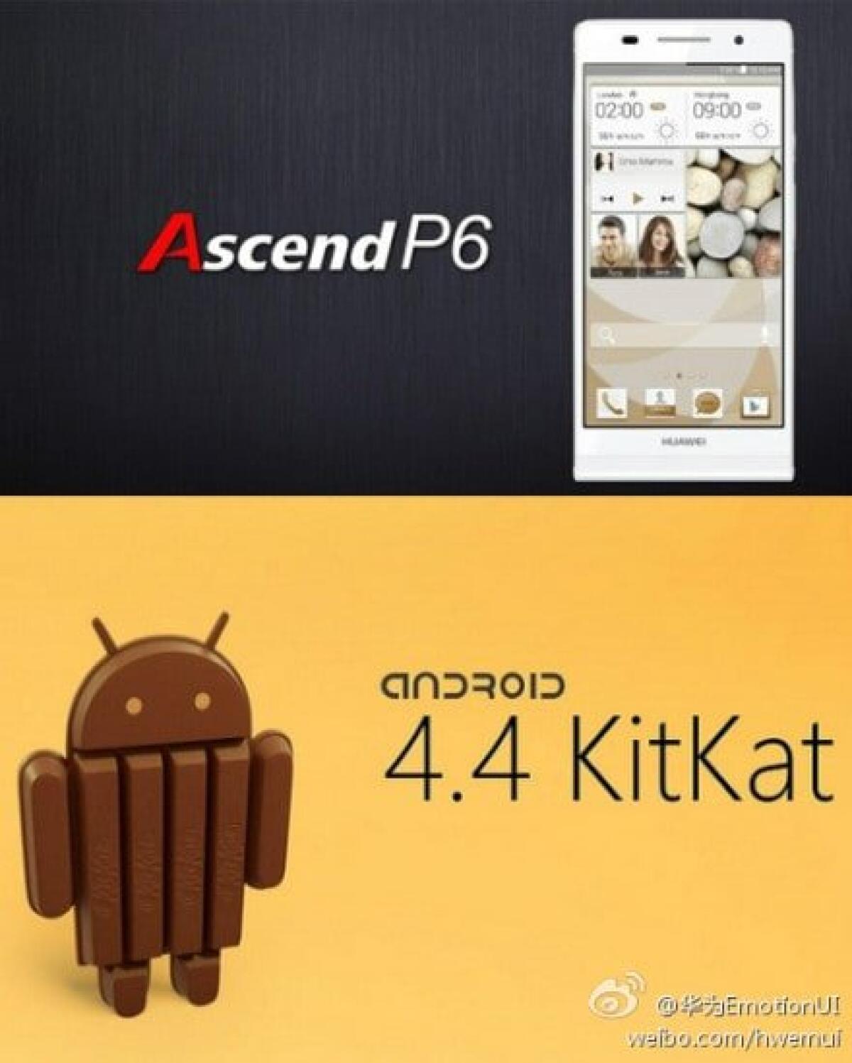Android 4.4 KitKat per Huawei Ascend P6 in arrivo a gennaio - 