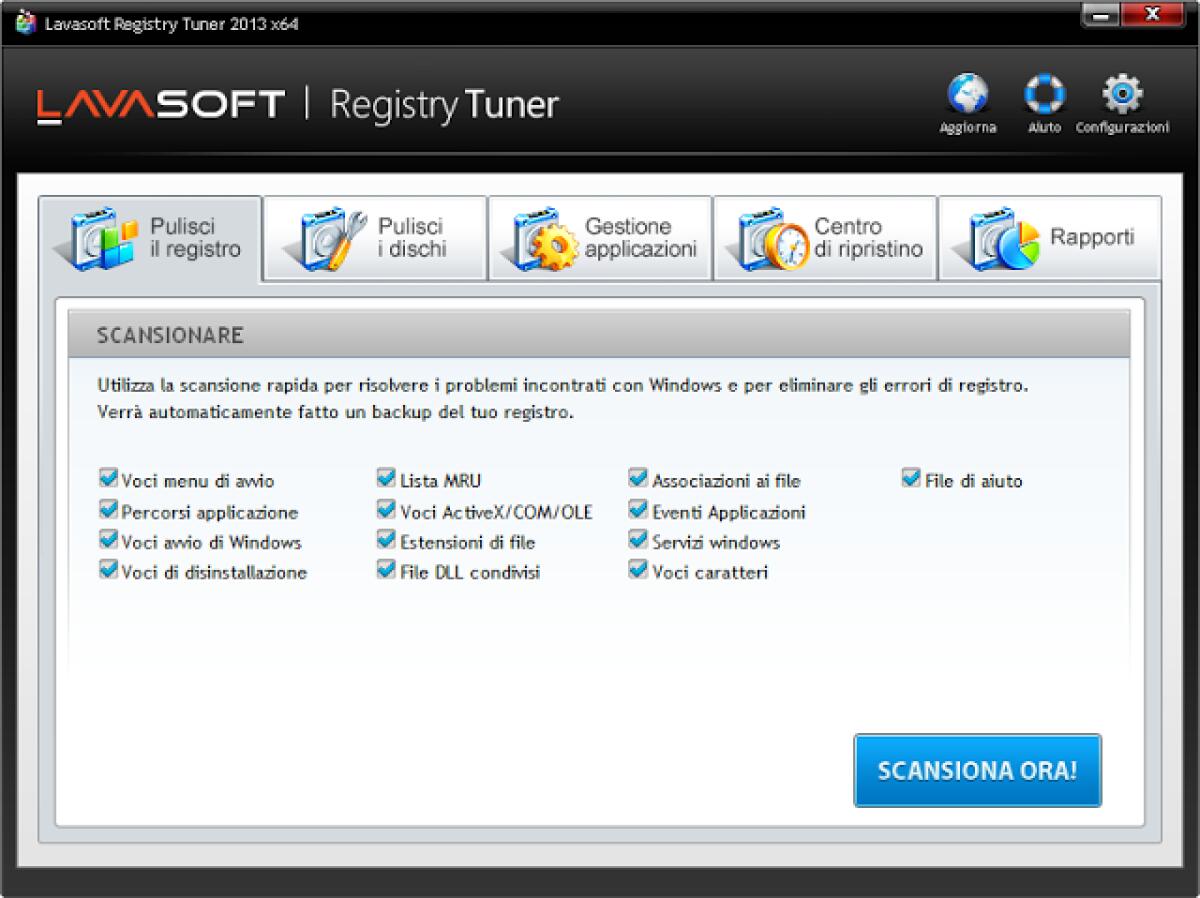 Lavasoft Registry Tuner Gratis: Pulisci il registro di sistema per Velocizzare Windows - 