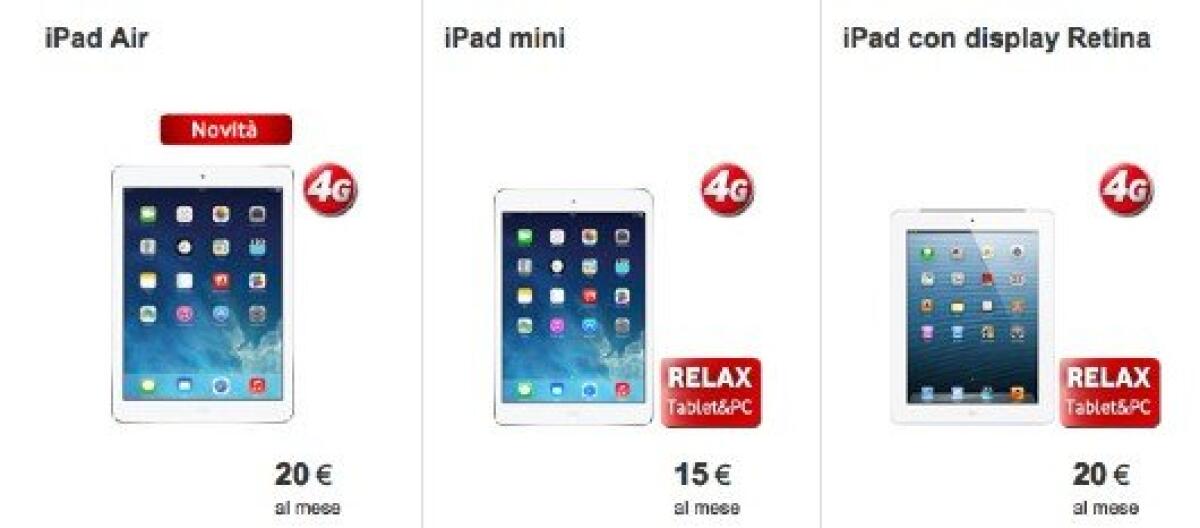 Ecco le offerte di Vodafone per l’iPad Air - 