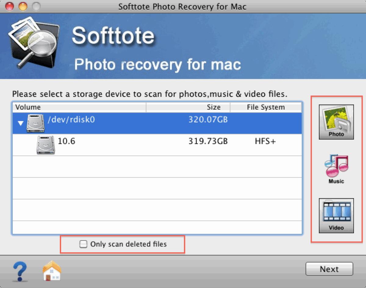 Softtote Mac Photo Recovery Gratis: Recuperare le foto perse o cancellate su MAC - 