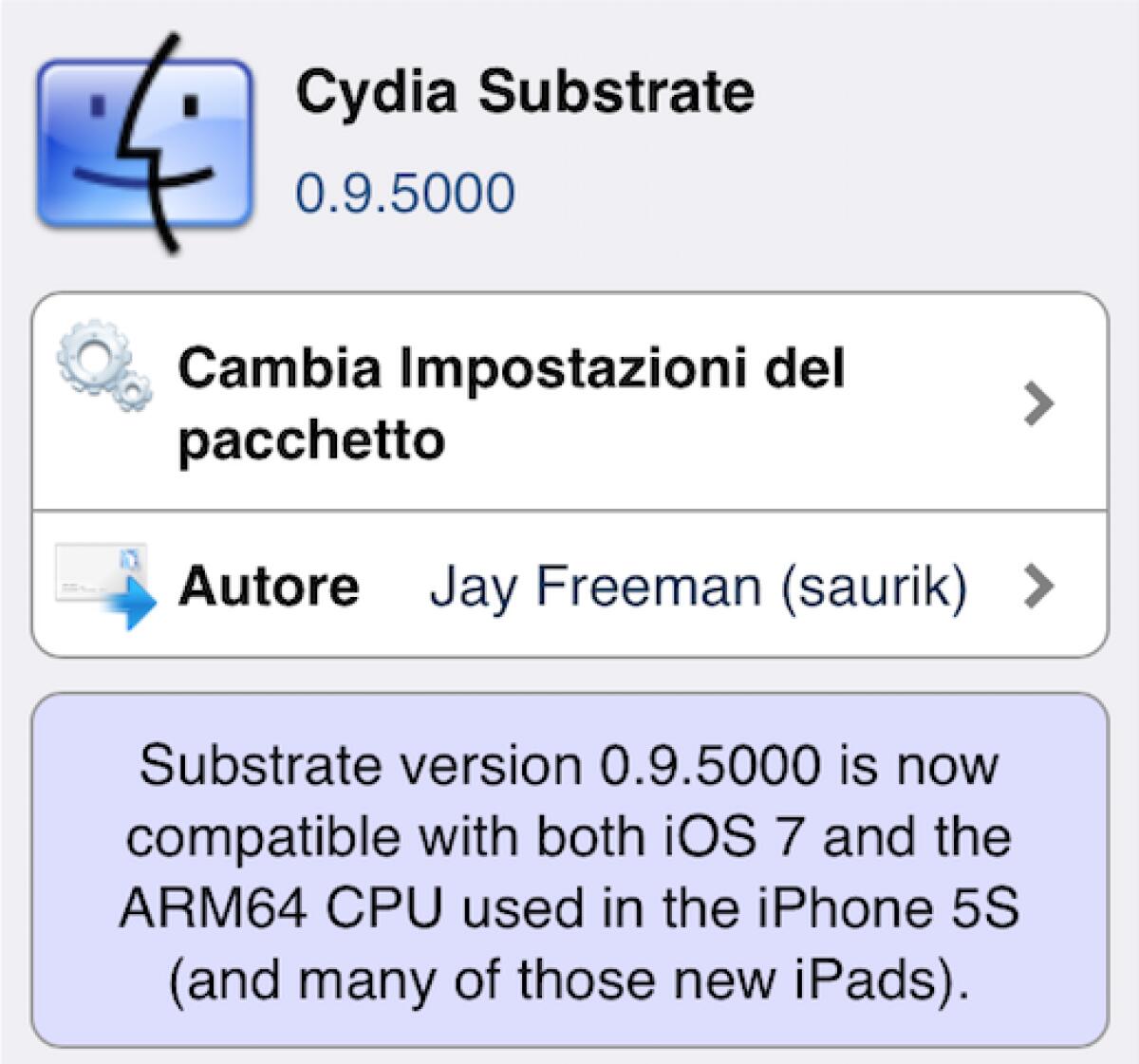 Finalmente il Mobile Substrate si aggiorna per iOS 7 e processore A7 - 